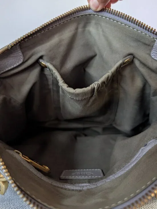 Chloé Marcie Medium Double Carry Satchel Cashmere Leather Bag Authentic - Picture 12 of 14